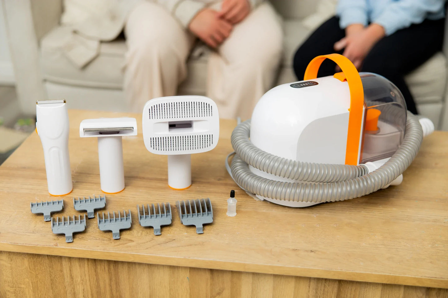 Dog Grooming Vacuum Kit with Clippers | 12000Pa Suction, Low Noise, All-in-One Pet Grooming & De-Shedding System